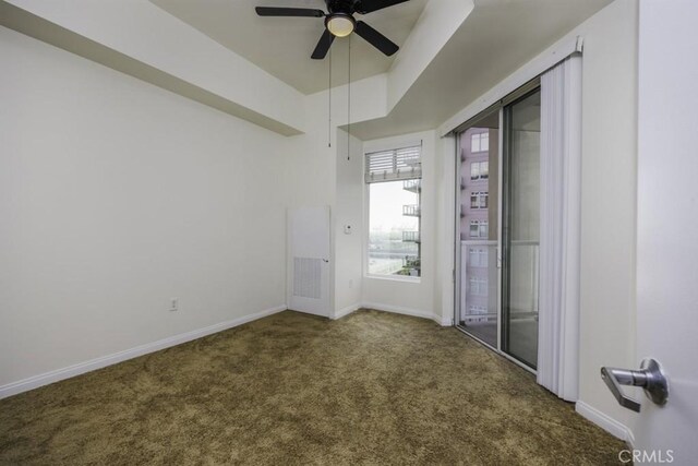 388 E Ocean Blvd Unit 1401, Long Beach, CA 90802 - unfurnished bedroom featuring carpet floors, baseboards, and ceiling fan