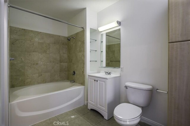 388 E Ocean Blvd Unit 1401, Long Beach, CA 90802 - full bath featuring shower / tub combination, vanity, toilet, and tile patterned flooring