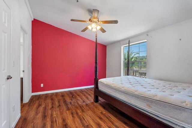 133 Frances Dr, El Cajon, CA 92019 - bedroom with wood finished floors, baseboards, and ceiling fan