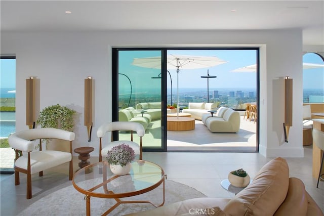 17 Muir Beach Cir, Corona Del Mar, CA 92625 - tiled living room featuring recessed lighting