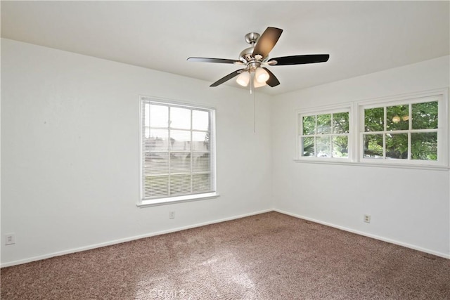 7228 Bairnsdale St, Downey, CA 90240 - empty room featuring healthy amount of natural light, carpet, ceiling fan, and baseboards
