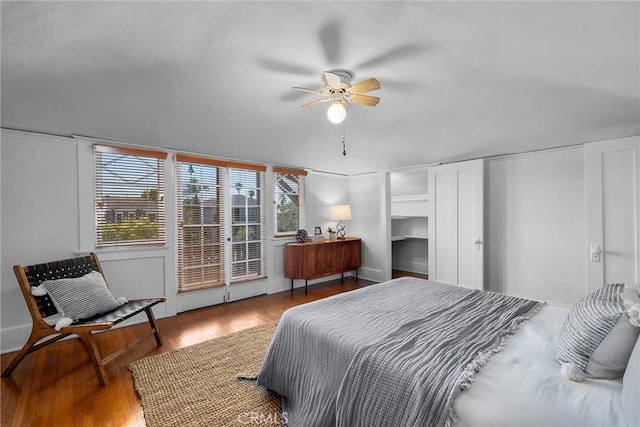 4039 W 7th St, Los Angeles, CA 90005 - bedroom featuring wood finished floors and a ceiling fan