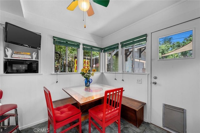 4039 W 7th St, Los Angeles, CA 90005 - dining room featuring a ceiling fan