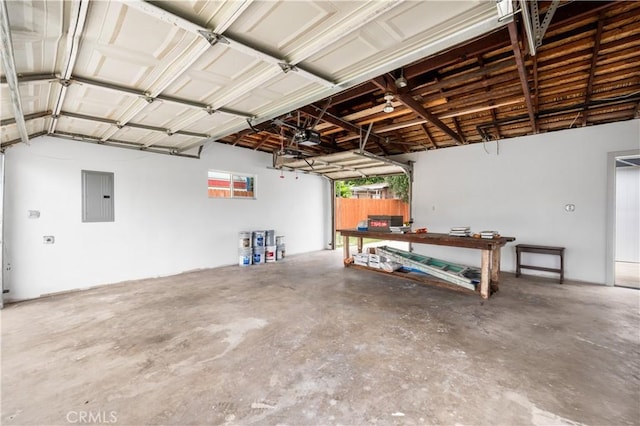 424 E Victoria St, Rialto, CA 92376 - garage featuring electric panel and a garage door opener