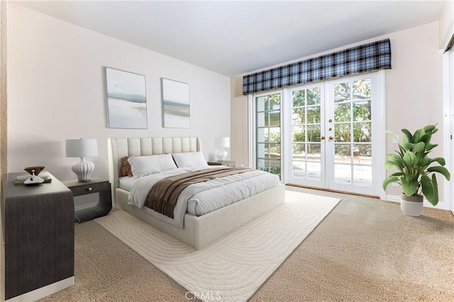 23552 Campestre, Mission Viejo, CA 92691 - carpeted bedroom with access to exterior, french doors, and baseboards