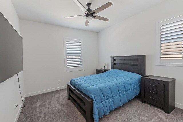 35404 Domani Dr, Palm Desert, CA 92211 - bedroom with light carpet and ceiling fan
