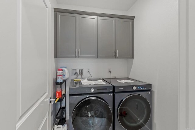 35404 Domani Dr, Palm Desert, CA 92211 - laundry area with washer and dryer and cabinet space