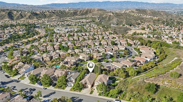 28523 Santa Catarina Rd, Saugus, CA 91350 - aerial view of property's location with mountains and nearby suburban area