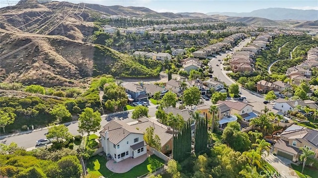 28523 Santa Catarina Rd, Saugus, CA 91350 - aerial view of property's location featuring nearby suburban area and a mountainous background