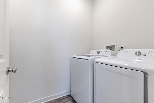 1607 Dundas Pl, Upland, CA 91784 - washroom with separate washer and dryer, wood finished floors, and baseboards