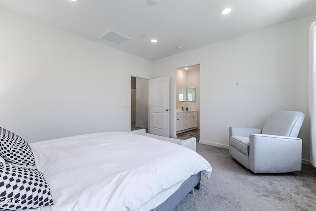 1607 Dundas Pl, Upland, CA 91784 - bedroom featuring carpet floors, recessed lighting, ensuite bathroom, and baseboards