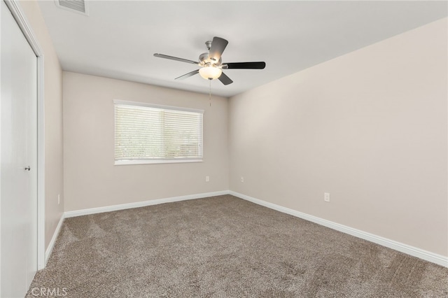26331 Foxgrove Rd, Menifee, CA 92586 - carpeted empty room with ceiling fan and baseboards