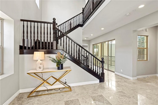 51 Dunmore, Irvine, CA 92620 - stairs with baseboards and recessed lighting