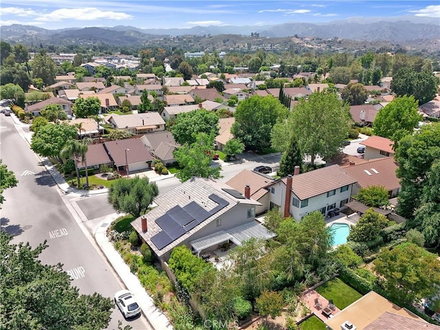 23403 Via Castanet, Valencia, CA 91355 - aerial perspective of suburban area featuring a mountain backdrop