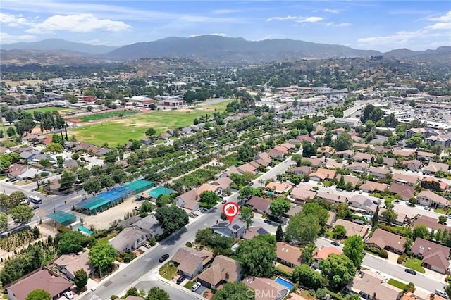 23403 Via Castanet, Valencia, CA 91355 - aerial perspective of suburban area with a mountainous background