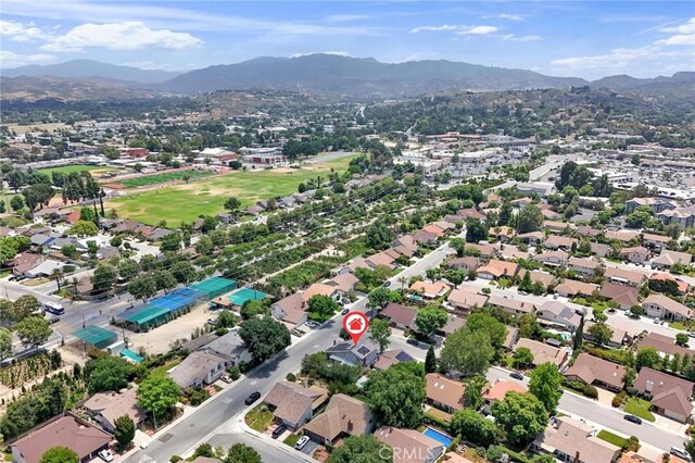 23403 Via Castanet, Valencia, CA 91355 - aerial perspective of suburban area with a mountainous background
