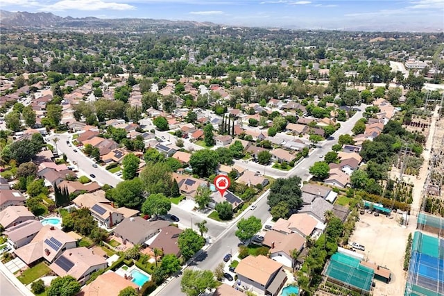 23403 Via Castanet, Valencia, CA 91355 - aerial perspective of suburban area with a pool