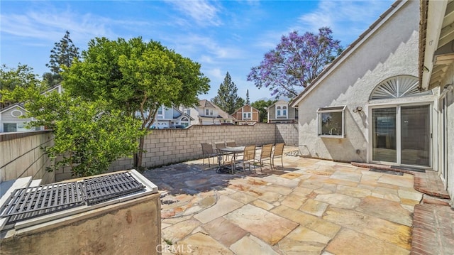 10133 Shinon Dr, Rancho Cucamonga, CA 91737 - fenced backyard featuring outdoor dining area, a patio area, and a residential view