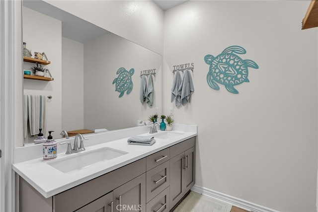2760 Chad Zeller Ln, Corona, CA 92882 - bathroom with double vanity and baseboards