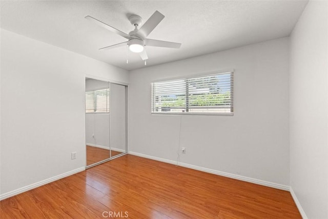 3275 Dalhart Ave, Simi Valley, CA 93063 - empty room with wood finished floors, baseboards, and ceiling fan