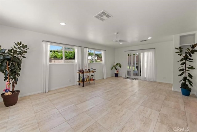 3275 Dalhart Ave, Simi Valley, CA 93063 - empty room featuring recessed lighting, light tile patterned flooring, and a ceiling fan
