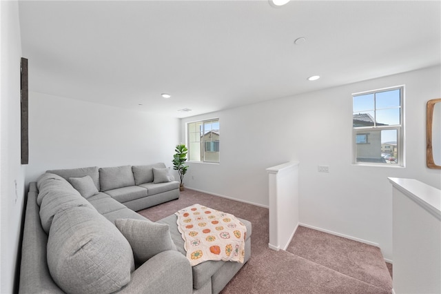 29562 Winterstorm Ct, Winchester, CA 92596 - living area featuring carpet, recessed lighting, and baseboards