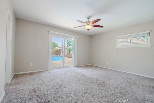 1016 N Marcella Ave, Rialto, CA 92376 - spare room with carpet flooring, ceiling fan, and baseboards