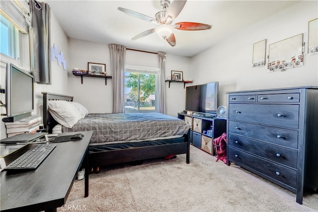 1016 N Marcella Ave, Rialto, CA 92376 - carpeted bedroom featuring a ceiling fan