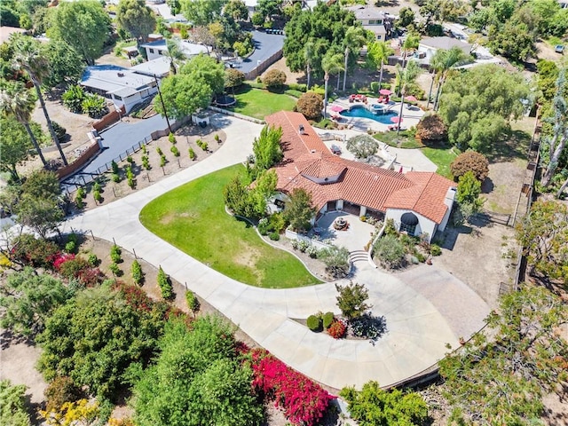 1422 Recado Rd, La Habra Heights, CA 90631 - aerial view of property and surrounding area featuring a pool