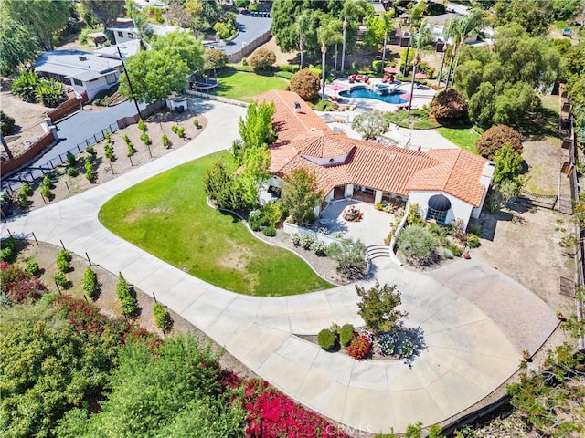 1422 Recado Rd, La Habra Heights, CA 90631 - bird's eye view of a pool