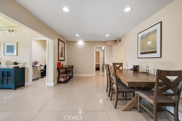 23929 Sunset Crossing Rd, Diamond Bar, CA 91765 - dining room with recessed lighting, baseboards, and light tile patterned floors