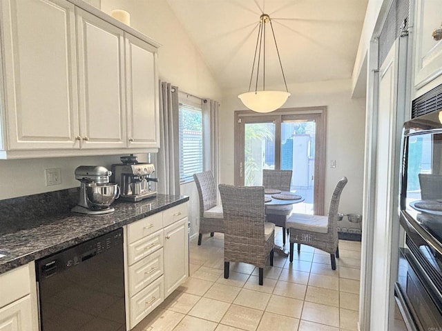 4074 Avenida Brisa, Rancho Santa Fe, CA 92091 - dining space with lofted ceiling and light tile patterned floors
