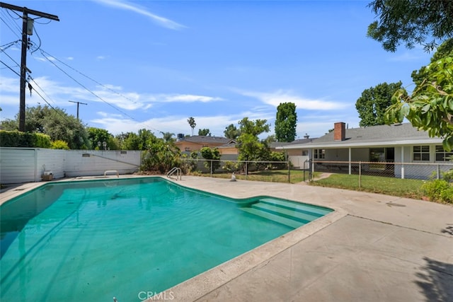 6130 Longridge Ave, Valley Glen, CA 91401 - view of swimming pool with a fenced backyard and a patio