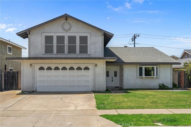 10172 Merrimac Dr, Huntington Beach, CA 92646 - traditional-style house featuring stucco siding, concrete driveway, a garage, and roof with shingles
