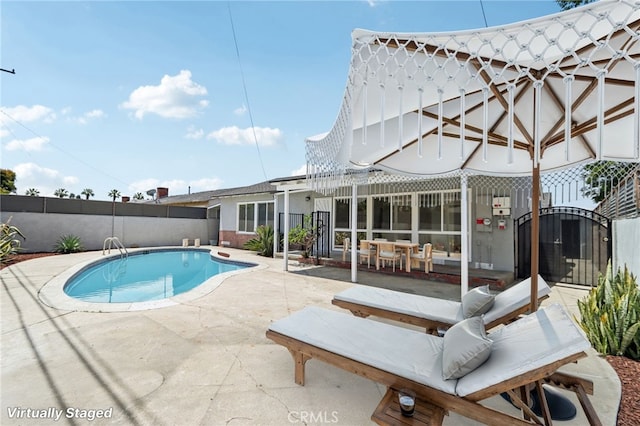 1304 N Devonshire Rd, Anaheim, CA 92801 - view of pool with a patio and a fenced backyard