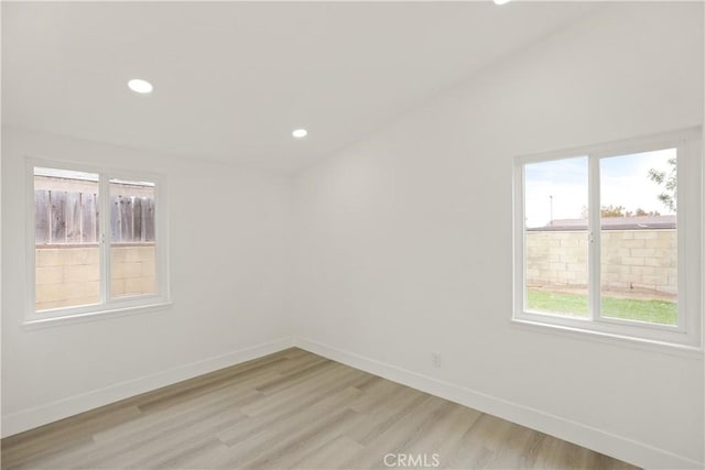 414 Markton St, Los Angeles, CA 90061 - empty room with light wood-style flooring, baseboards, and recessed lighting
