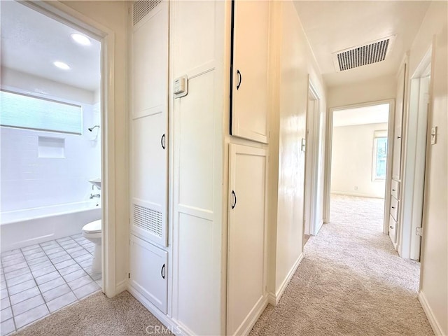 44037 Fern Ave, Lancaster, CA 93534 - hall featuring light carpet and recessed lighting