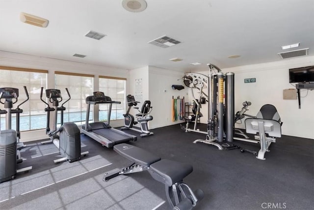 236 S Grisly Canyon Dr Unit N, Orange, CA 92869 - gym with crown molding