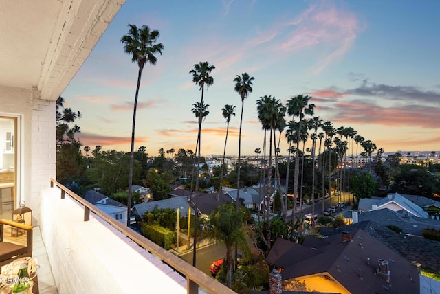 7560 Hollywood Blvd Unit 409, Los Angeles, CA 90046 - view of balcony at dusk
