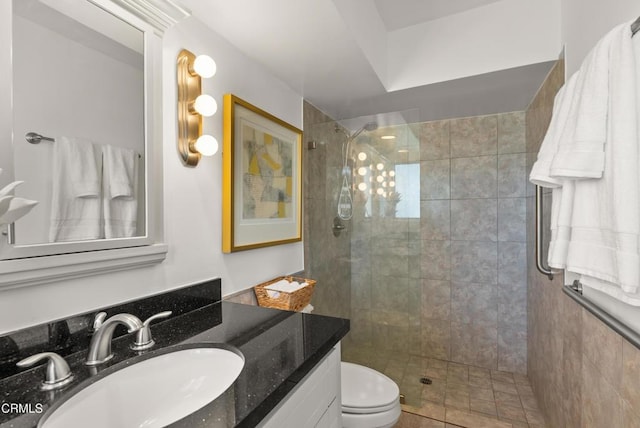 7560 Hollywood Blvd Unit 409, Los Angeles, CA 90046 - bathroom featuring vanity, walk in shower, and toilet