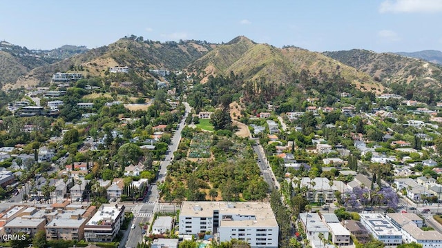 7560 Hollywood Blvd Unit 409, Los Angeles, CA 90046 - aerial overview of property's location featuring mountains