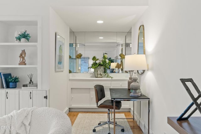 7560 Hollywood Blvd Unit 409, Los Angeles, CA 90046 - home office with wood finished floors and baseboards