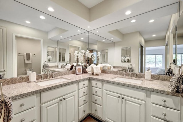 4523 Cordoba Way, Oceanside, CA 92056 - full bathroom featuring recessed lighting, double vanity, and ensuite bath