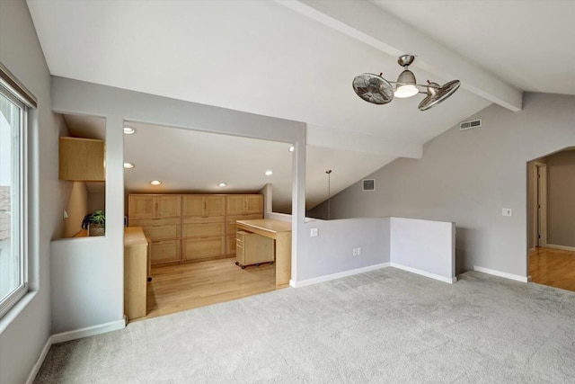 4523 Cordoba Way, Oceanside, CA 92056 - unfurnished living room featuring light carpet, healthy amount of natural light, recessed lighting, and baseboards