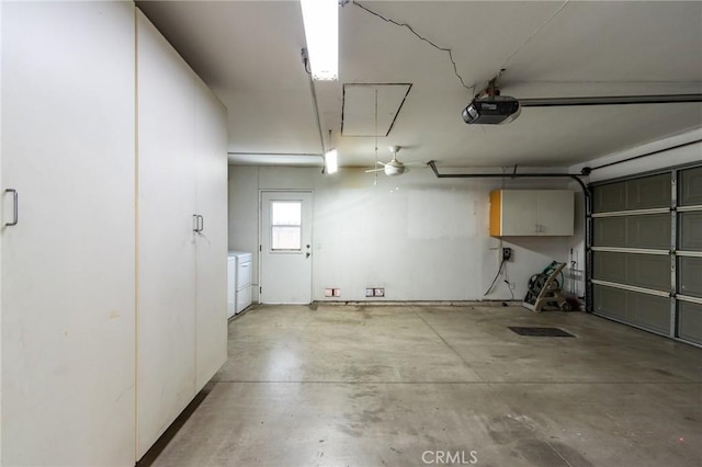 11259 Corsica Ct, Rancho Cucamonga, CA 91730 - garage featuring a garage door opener and washing machine and dryer