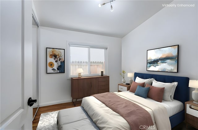 11259 Corsica Ct, Rancho Cucamonga, CA 91730 - bedroom with wood finished floors and lofted ceiling