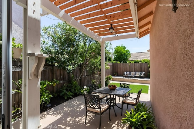 11259 Corsica Ct, Rancho Cucamonga, CA 91730 - fenced backyard featuring a patio and a pergola
