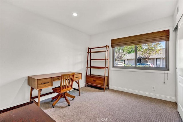 8815 Yuba Cir Unit 1102A, Huntington Beach, CA 92646 - carpeted office featuring baseboards and recessed lighting