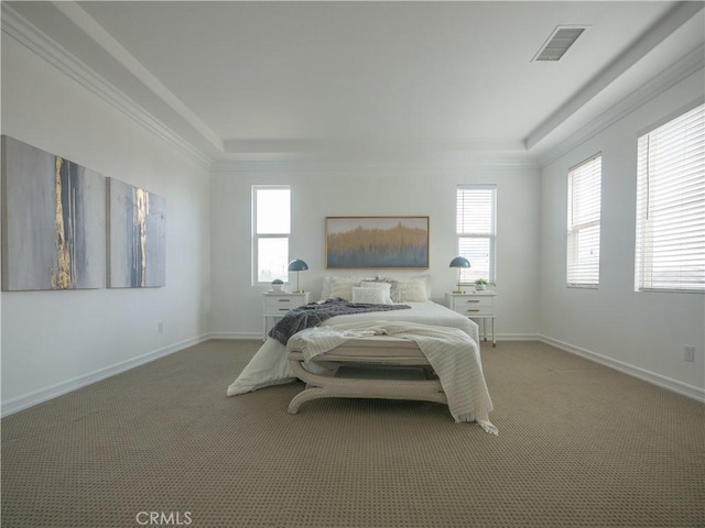 8365 Sanctuary Dr, Corona, CA 92883 - carpeted bedroom with crown molding and baseboards