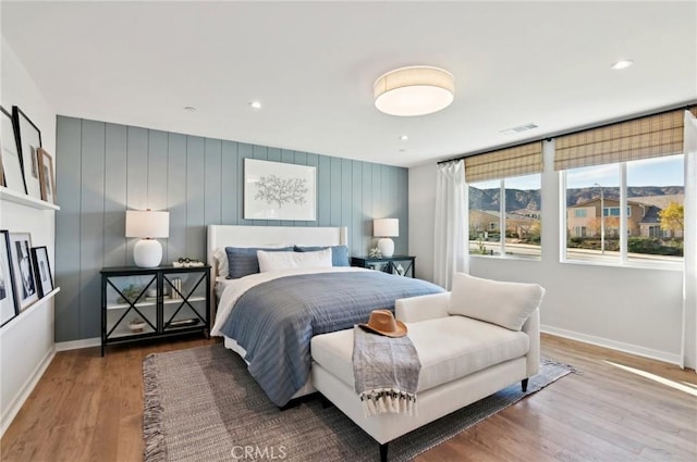 41847 Oak Barrel Ct, Palmdale, CA 93551 - bedroom with baseboards, wood finished floors, and recessed lighting